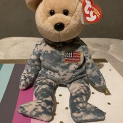 Salute The patriotic bear beanie baby