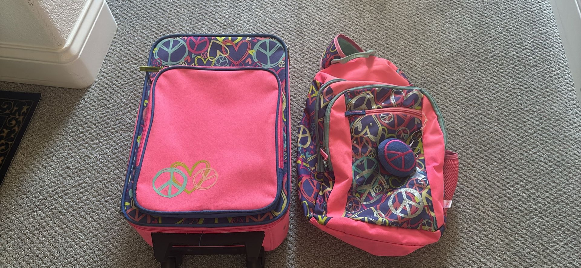 Luggage And Matching Backpack For Girls
