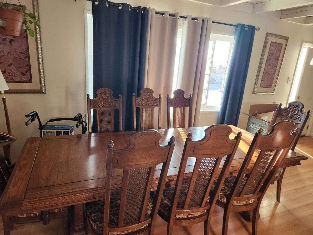 Large Dining Table And 8 Chairs