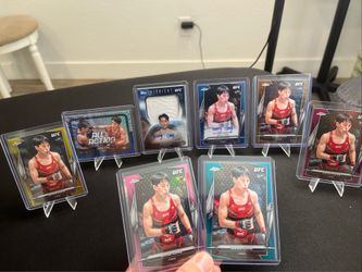 UFC Wang Cong 8 Card LOT, 2 Autos Midnight, Parallel And Numbered Rookies /50
