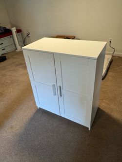 White Double Door Storage Cabinet