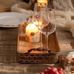 American vintage wrought iron tray, a European creative home decoration item, suitable for living room coffee table, wine rack, and storage shelf.