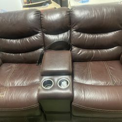 2 Seat Leather Couch