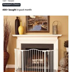 Toddleroo by North States - Deluxe Décor Safety Gate: Extra Wide Baby Gate - Adjustable 38.3 to 72 Inches Wide - 30 Inches Tall - Taupe