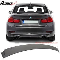Fits 2012-2018 BMW 3-Series F30 4Dr AC Style Matte Black Rear Roof Spoiler Wing