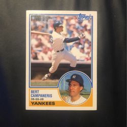 1983 Topps Traded Bert Campaneris Mint Condition!