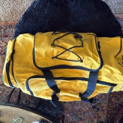 Large Yellow And Black Duffle Bag Carry On With Wheels