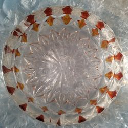 "Bohemian Crystal"..Suberb Clear & Amber Crystal..Ashtray