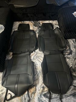 DrCarNow Leather Seat Covers for Toyota Tundra 2014-2021 CrewMax