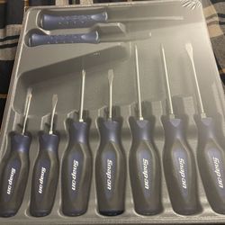 Snap On 9pc screwdriver Set Soft Grip 