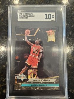 1992-93 FLEER ULTRA #216 MICHAEL JORDAN JAM SESSION SGC 10