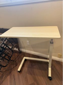 Adjustable Bedside table with wheels