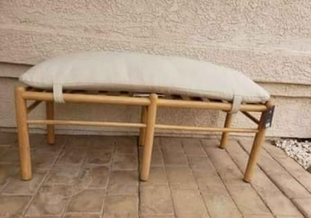 Emery Wood and Upholstered Bench with Straps Natural - Threshold™ designed with Studio McGee