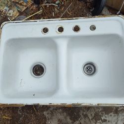 Cast Iron 2 Basin Sink 