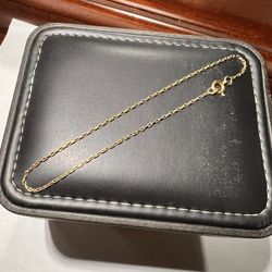 PURE 14K YELLOW GOLD BRACELET REAL GOLD SIZE 7.5 INCHES LONG