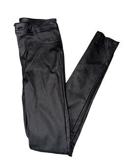 Windsor fashion Black faux leather Skinny Jeans