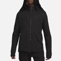 New Nike Men’s Sportswear Tech Fleece Lightweight Hoodie Jacket Black Size Large