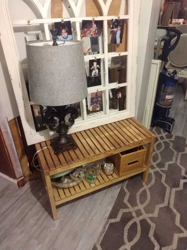 Lamp, Shelf, Frame With Clips For Photos