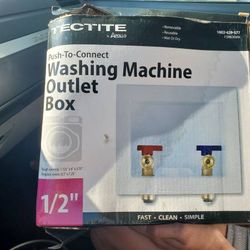 Washing machine outlet box