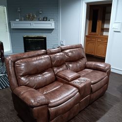 Leather Loveseat