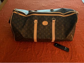 Brown leather monogram