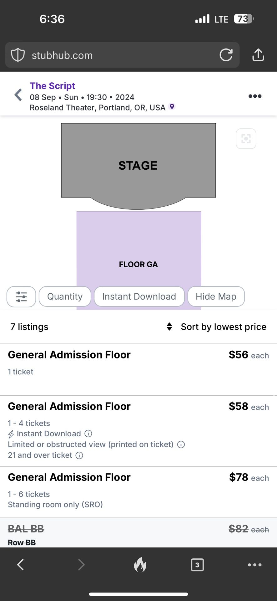 Script Concert Portland 8th September Tickets