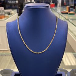 Rope Chain 10k Solid 3 Mm Wide 