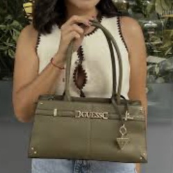 Guess olive satchel new with tags