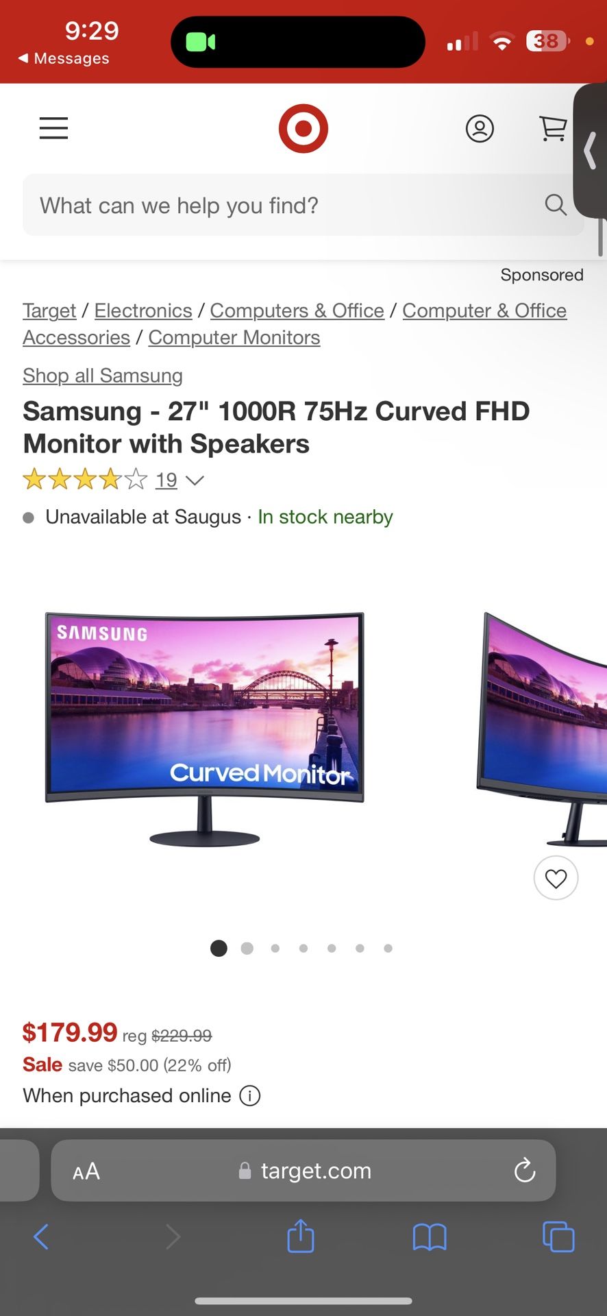 Samsung - 27" 1000R 75Hz Curved FHD Monitor with Speakers