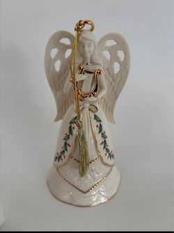 4 figurines set, Lennox Holiday Angel Bell Ornaments 6”
