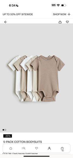 Brand New With Tags H&M Baby Gender Nuetral Bodysuits And Joggers ! 