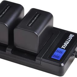 Batmax 2Pcs 2500mAh NP-FV70 Battery + LCD USB Charger for Sony HDR-CX190 HDR-CX200 HDR-CX210 HDR-CX220 HDR-CX230 HDR-CX580V HDR-PJ380 HDR-PJ430V HDR-P