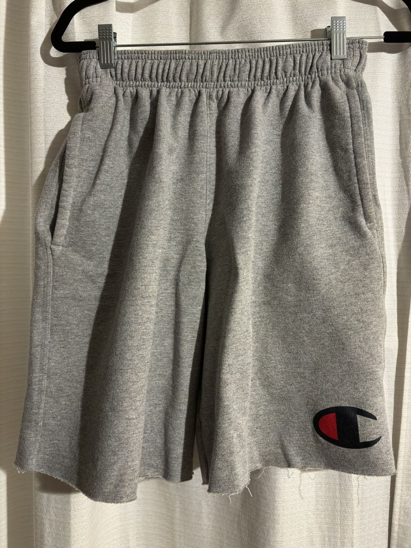 Champion Men's Fleece Shorts Sweatpants Powerblend C Logo Pockets SZ M
