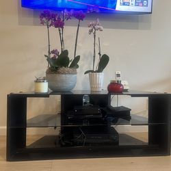 Glass TV stand 