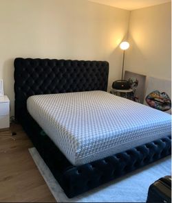 King bed frame with mattress