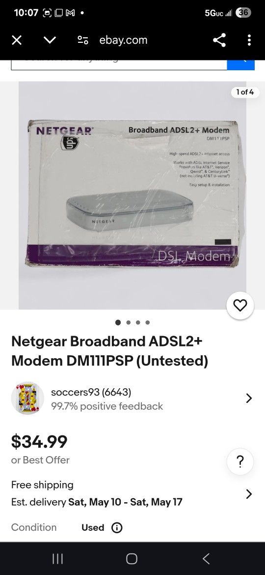 Net gear Braodban Modem
