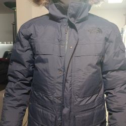 North Face McMurdo Parka men's medium navy blue down  near new