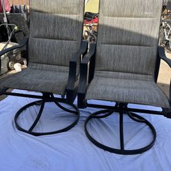 Outdoor Patio Swivel dining Chairs 