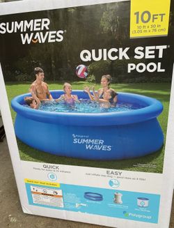 SUMMER WAVES 10 FT X 30 IN QUICK SET POOL