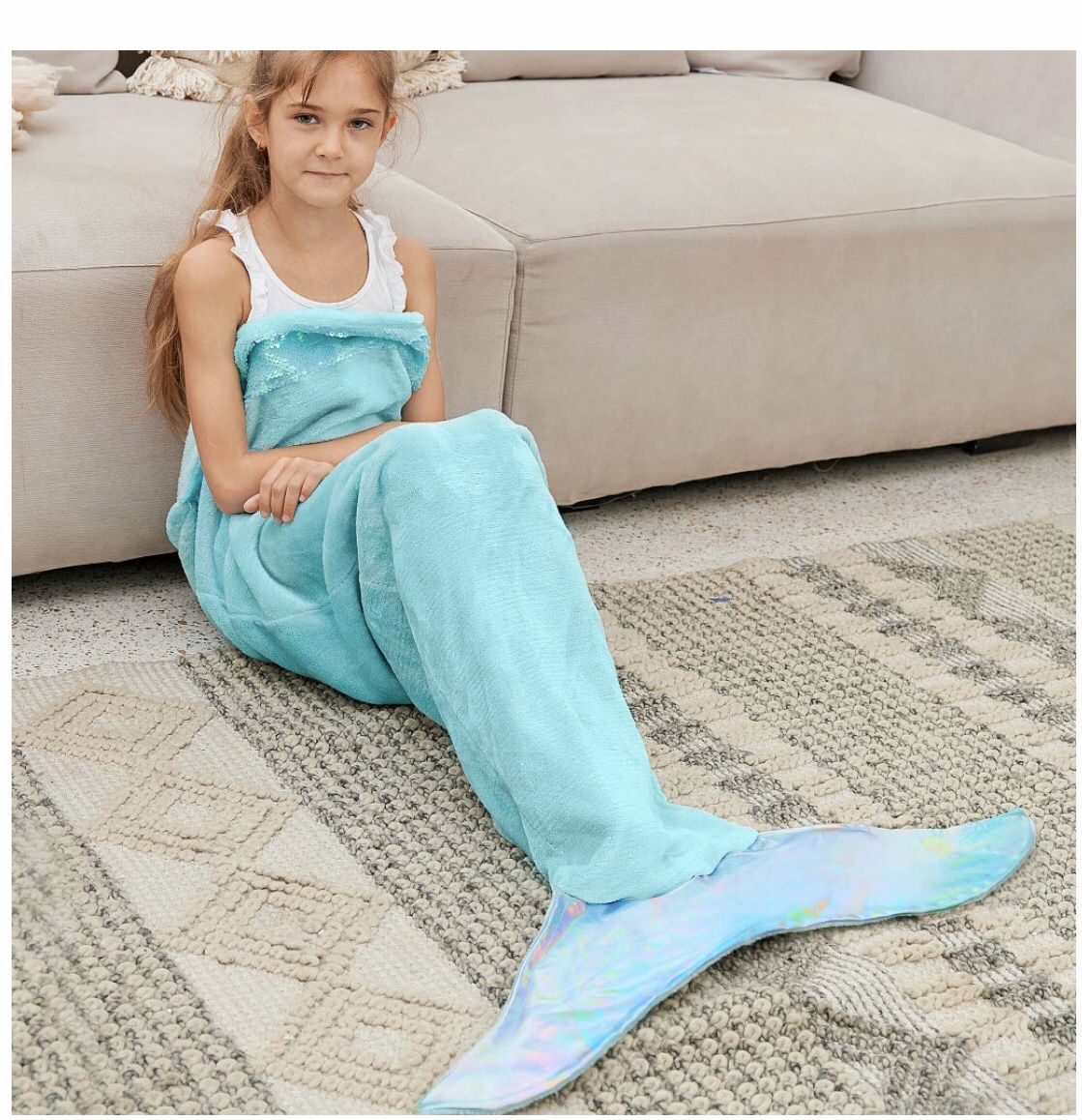 Bonzy Home Kids Mermaid Tail Blanket