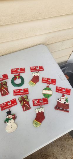 Merry Brite Christmas Ornaments Set of 9