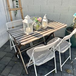 Small Dining Table & 4 Chairs