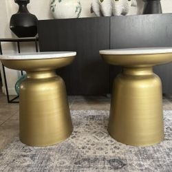 Pair Of Marble Side tables 