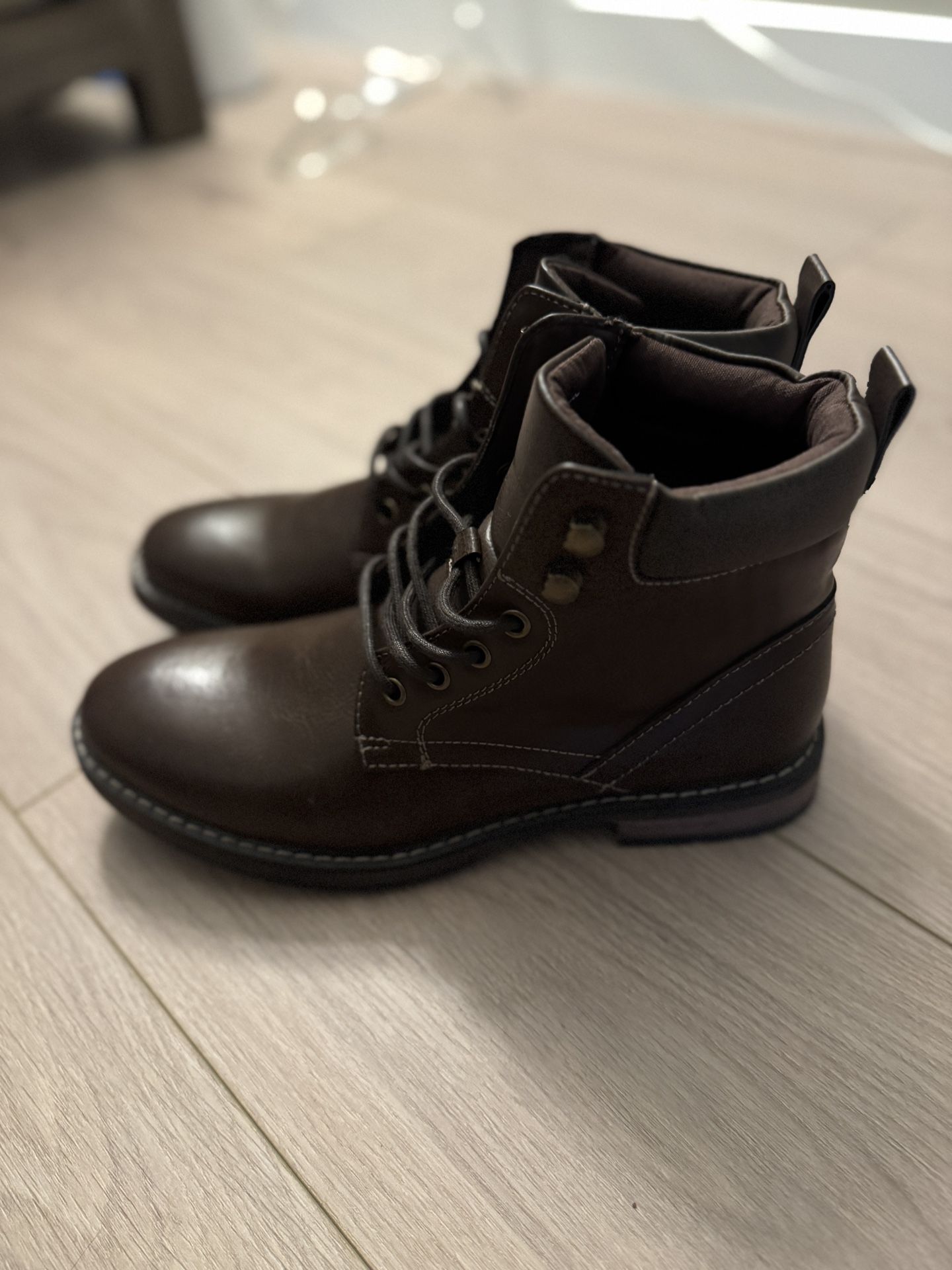 NEW Club Room Westin Men’s, Size 8.5, Faux Leather Brown Boots