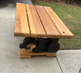Wooden Table Picnic for a toddler
