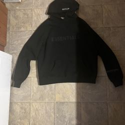 Black Essentials Hoodie Size S