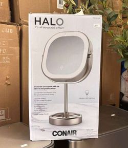 Halo led rechargeable mirror