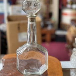 Vintage Alcohol Liquor Glass Bottle 