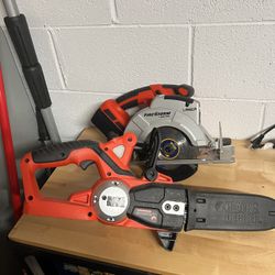 Black And Decker Chain Saw And Circular saw