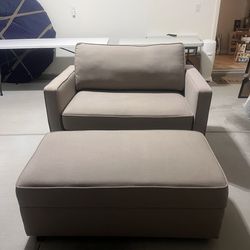 Twin Sleeper Sofa with Storage Ottoman